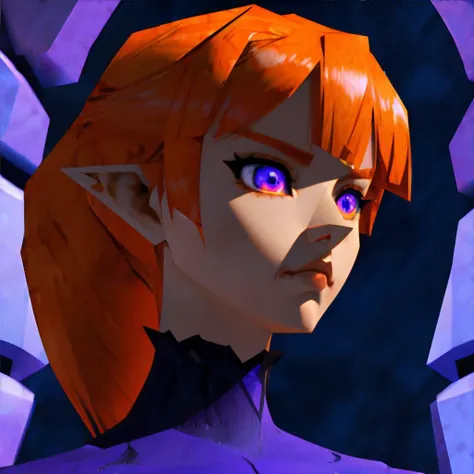 <lora:icbin64:1.0>, n64, n64style, screenshot of a nintendo 64 game, 1girl, orange blunt bangs, indigo eyes, sad expression, masterpiece, 8k, high resolution, shallow depth of field, sharp focus
