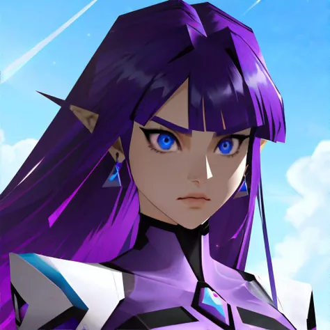 <lora:icbin64:1.0>, n64, n64style, screenshot of a nintendo 64 game, 1girl, purple swept bangs, sky blue eyes, distracted, aloof, oblivious expression, masterpiece, 8k, high resolution, shallow depth of field, sharp focus