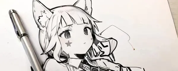(ultra detailed), (illustration), (distinct_image), (intricate_details), (delicate illustration),(masterpiece:1.2),(best quality:1.2), lying, <lora:lynette02:1> 1girl,lynette,hair bow,animal ears,grey hair,short hair,facial mark, lying, simple background, <lora:pensketch_without_pen_lora:1> penSketch_style, monochrome, ink sketch,