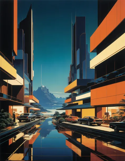 professional photograph of a pleased and epic landscape  by  Syd Mead and Shin Jeongho and joel meyerowitz , bold lines, hyper detailed, dark limited palette, dramatic lighting,  (intricate details, masterpiece, best quality:1.4), 
<lora:add-detail-xl:1> <lora:xl_more_art-full_v1:0.5>