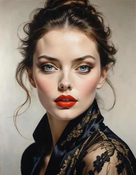 professional photograph of a extroverted and mesmerizing female by Todd Lockwood and Karen Wallis and irving penn , bold lines, hyper detailed, dark limited palette, dramatic lighting, (intricate details, masterpiece, best quality:1.4),
<lora:add-detail-xl:1> <lora:xl_more_art-full_v1:0.5>