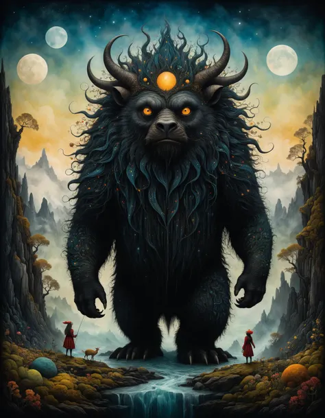 professional photograph of a li-core and otherworldly monstrous creature  by  Andy Kehoe and Elsa Beskow and ansel adams , bold lines, hyper detailed, dark limited palette, dramatic lighting,  (intricate details, masterpiece, best quality:1.4),
<lora:add-detail-xl:1> <lora:xl_more_art-full_v1:0.5>