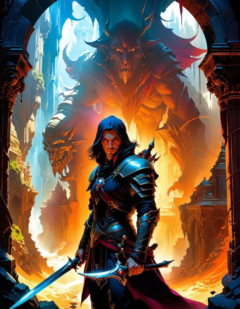 by Duncan Fegredo and Marc Simonetti, (arcane , superb , masterful:1.4), poster art, bold lines, hyper detailed, expressive, award winning, (movie still:1.4), (intricate details, masterpiece, best quality:1.4),
looking at viewer, dynamic pose, wide angle view,
<lora:add-detail-xl:1> <lora:xl_more_art-full_v1:0.5> <lora:looking_at_viewer:2> <lora:MJ52:0.6>