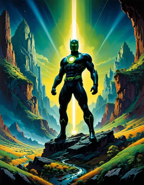 by Bill Medcalf and Alex Toth, (luminous , bizarre , masterful:1.4), poster art, bold lines, hyper detailed, expressive, award winning, (landscape:1.4), (intricate details, masterpiece, best quality:1.4),
looking at viewer, dynamic pose, wide angle view, dark limited palette, dramatic lighting,
<lora:add-detail-xl:1> <lora:xl_more_art-full_v1:0.5> <lora:looking_at_viewer:2> <lora:SDXLFaeTastic2400:0.4>