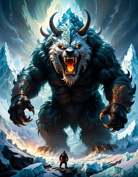 by Sparth and Jeff Easley, (gargantuan , arctic , masterful:1.4), poster art, bold lines, hyper detailed, expressive, award winning, (monster:1.4), (intricate details, masterpiece, best quality:1.4),
looking at viewer, dynamic pose, wide angle view, dark limited palette, dramatic lighting,
<lora:add-detail-xl:0.5> <lora:xl_more_art-full_v1:0.5> <lora:looking_at_viewer:2> <lora:SDXLFaeTastic2400:0.4>