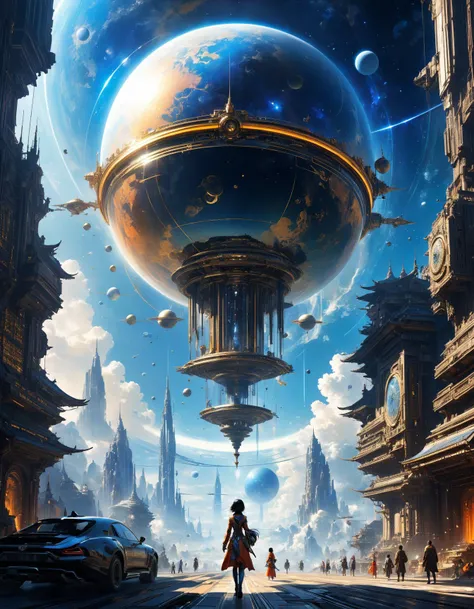 by Stephan Martiniere and Chiho Aoshima, celestial motiv, a time traveler's mission to save humanity , hyper detailed, professional poster art, bold lines, award winning, trending on ArtStation , (intricate details, masterpiece, best quality:1.4), looking at viewer, dynamic pose
<lora:add-detail-xl:0.5> <lora:xl_more_art-full_v1:0.5>