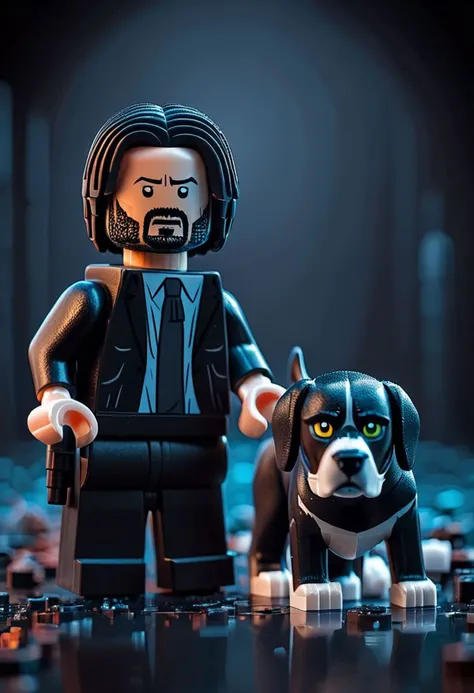Lego John wick and dog