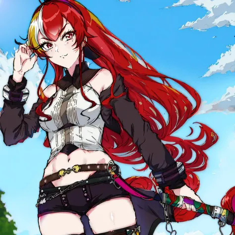 best quality, 1girl, detailed clothing, multicolored eyes, two-toned_hair <lora:ErisV2:1>, Eris_Adult