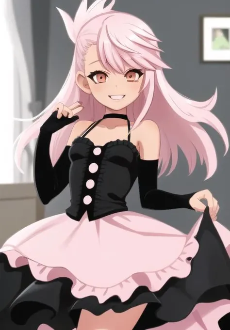 <lora:chloe_von_einzbern:0.8>, chloe_von_einzbern, smile, dress