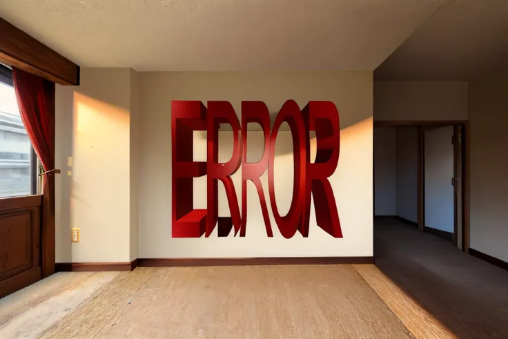 (masterpiece, best quality:1.2), no humans, bedroom, sourceerror, english text <lora:sourceengine_error:1>