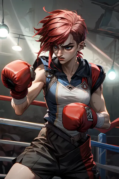 best quality, masterpiece, 4k, <lora:add_detail:1>, <lora:GoodHands-vanilla:1>, v1101, <lora:vi-06:1>, boxing ring, gauntlets,