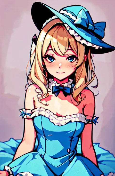 1girl, solo, masterpiece best quality, 26 year old Scandinavian woman, Short blonde hair, bun-like hairstyle, bright blue eyes, large breasts, dark blue strapless dress, corset, cleavage, bare shoulders, diamond tiara, white stash, full body shot