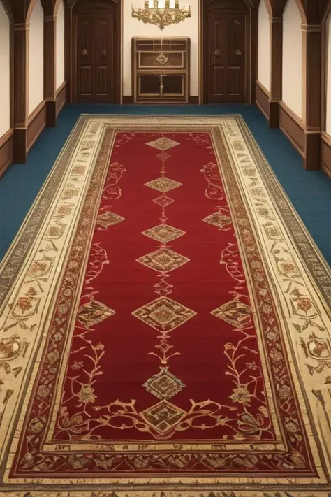 carpetex0, a royal, medieval fantasy, red royal carpet, long carpet, red, golden lines
