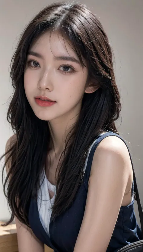 (8k, RAW photo, best quality, masterpiece:1.2),(realistic, photo-realistic:1.37), (upper body:1.4), 1girl, solo,prefect anatomy,textured skin, (black long hair), smile, school uniform, school bag, konbini, cashier, shop, indoors,convenience store, chiaroscuro, chromatic aberration abuse, super detail, textured skin, on the way, <lora:b_girl:0.7>, <lora:perfecteyes:0.1>