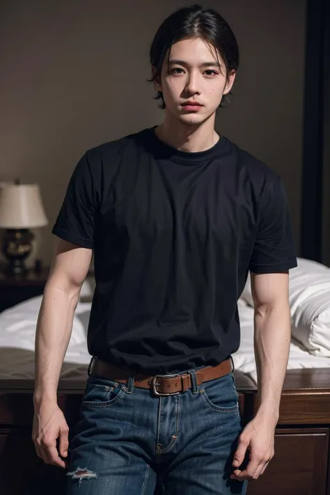 (8k, RAW photo, best quality, masterpiece:1.2),(realistic, photo-realistic:1.37),1boy,short hair,cowboy shot,