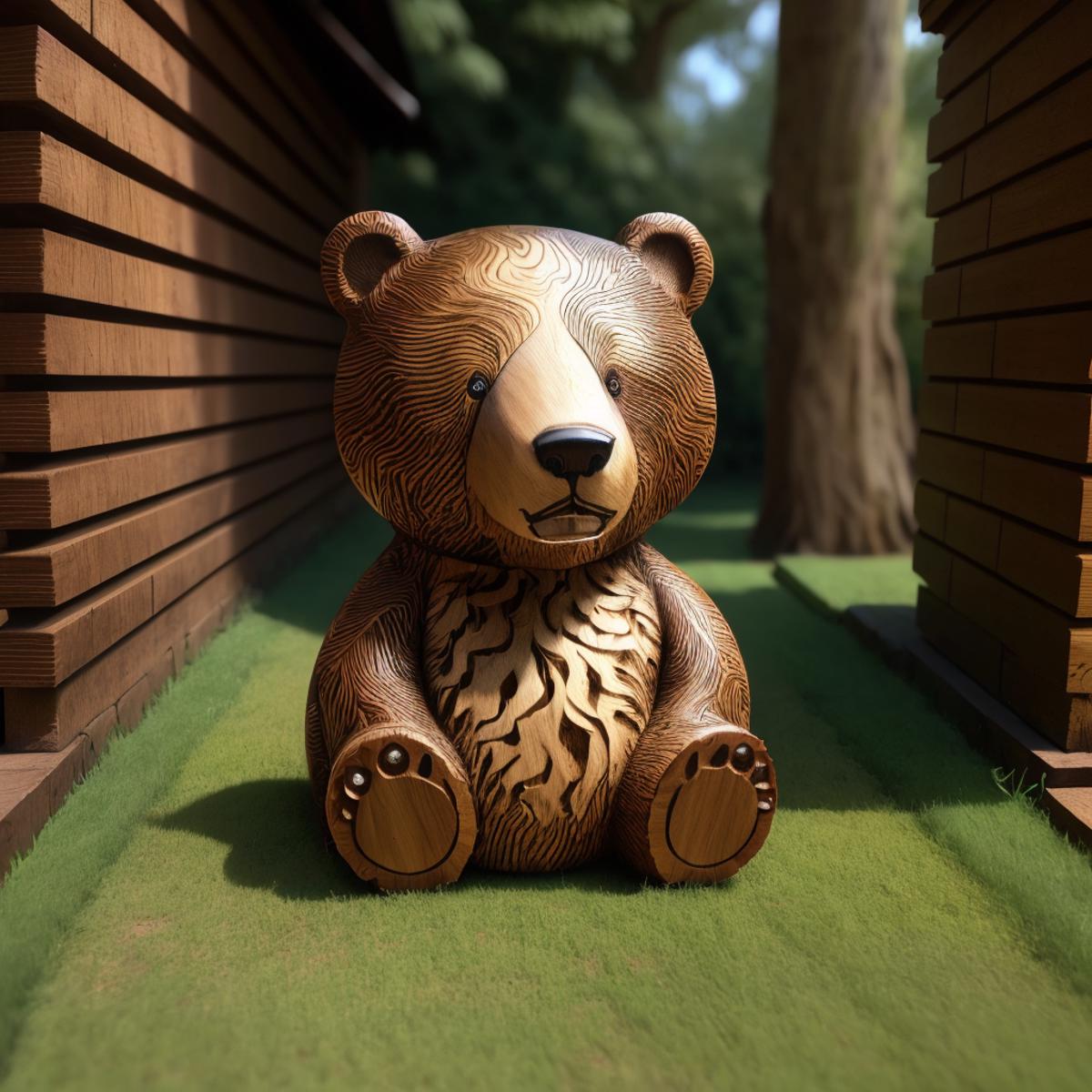 Realistic wood carving art style v1.0