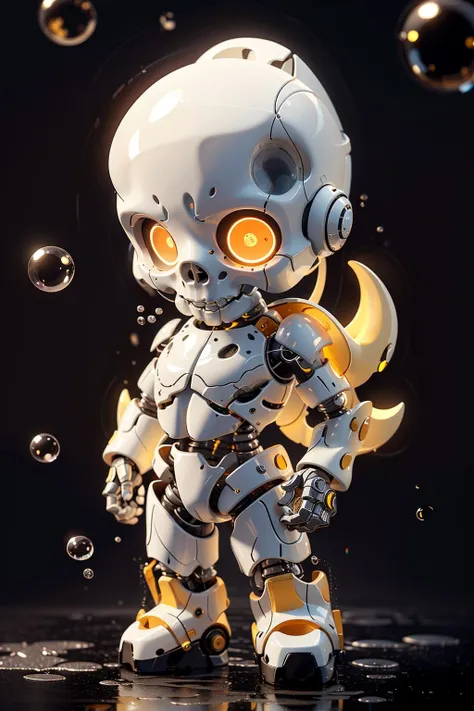 BJ_Monster,solo,standing,no_humans,robot,mecha,science_fiction,rain,open_hands,humanoid_robot,Bones,skeletons,cinematic lighting,strong contrast,high level of detail,Best quality,masterpiece,White background,<lora:Oil_sucking_monster(4500):0.7>,