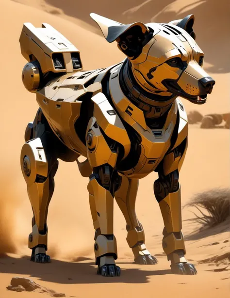 <lora:BenedickBanaXLStyle:0.6>,bbana style,dog,8k,masterpiece,science fiction,awardwinning