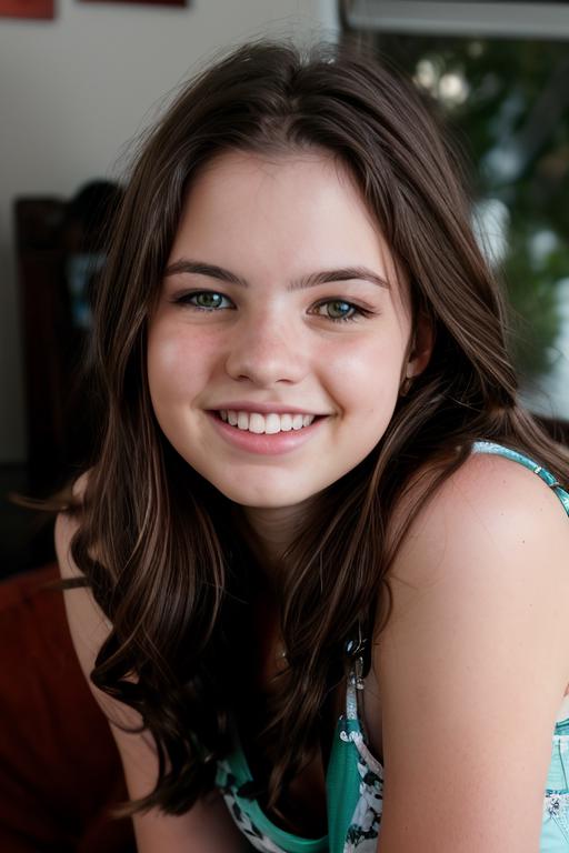 , full color portrait of a young woman - SeaArt AI