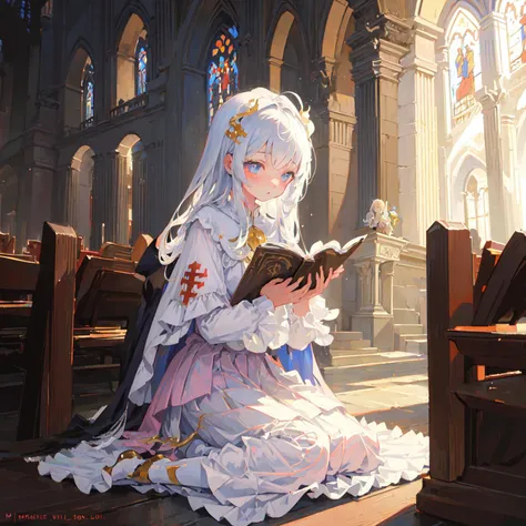 (masterpiece,best quality:1.4),ultra-detailed,illustration,
(solo,1girl,li:1.2),
Church,