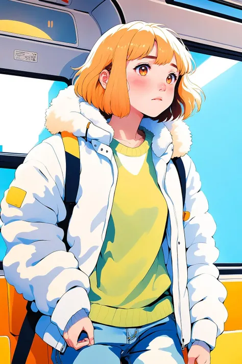 Anime portrait, 1girl, <tan skin|dark skin|light skin>, <tight (short cut off:1.05) sweater|open trench coat and sweater|fluffy jacket and jeans|beanie and hoodie with ripped torn jeans|sundress and pig tails|school uniform|police officers uniform>, dynamic lighting, <at the playground|in the park|lounging in garden|in cafe|on subway|on bus>, <daytime|morning|noon|evening|sunset|dawn> lighting
flat anime style, 2d, studio illustration
