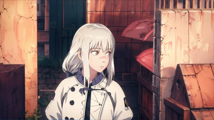 1girl,white hair,outdoor <lora:Heavenly-style-000002:1>