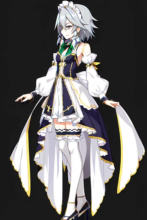 solo, solo focus, izayoi sakuya,
fgo sprite, full body, standing, black background, simple background, looking afar,
<lora:fgo_sprite_lora:1>