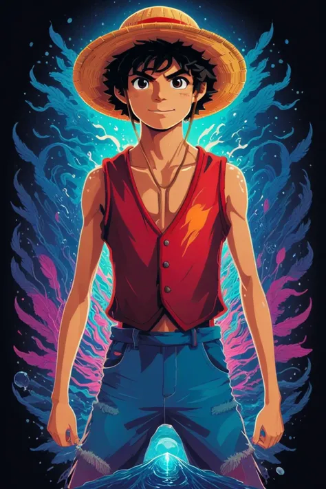 concept art luffy <lora:One_Piece_XL:0.8> . digital artwork, vector, bright colors, bold outlines, illustrative, highly detailed <lora:Flat_Vector_XL:1>