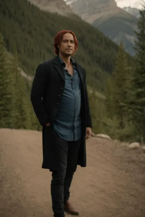 cinematic film still shanks at banff, alberta, highly detailed background, full body portrait <lora:One_Piece_XL:0.8> . shallow depth of field, vignette, highly detailed, high budget Hollywood by ava duvernay, bokeh, cinemascope, moody, epic, gorgeous, film grain, grainy