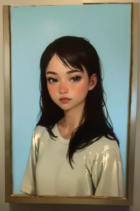 1girl, acrylic painting,
