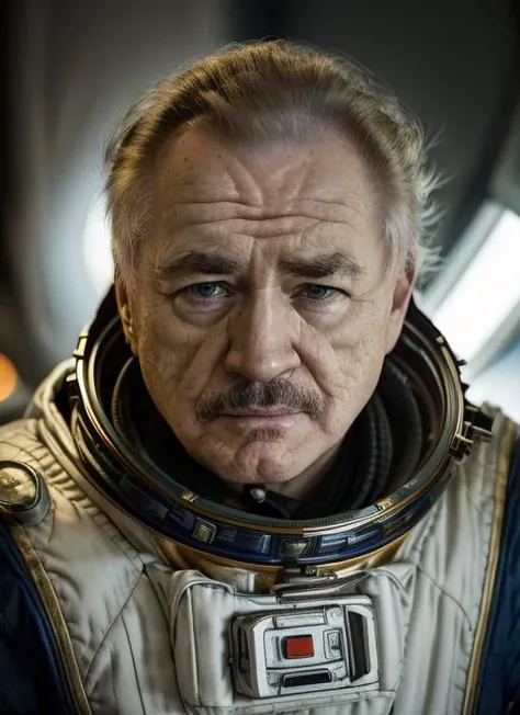 bc1 in soviet union spacesuit, 1man, masculine, 8k HD, photorealistic digital art trending on Artstation 8k HD high definition detailed realistic, masterpiece, high quality, sharp focus, hdr, cinema shot, trending on ArtStation, Intricate, High Detail, Sharp focus, dramatic, photorealistic painting art by midjourney <lora:BrianCox:1>