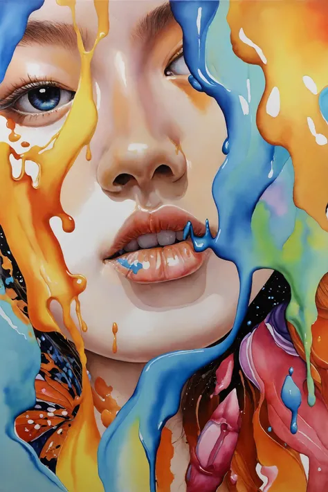 Colorful, multiple colors, intricate detail, splash screen, photorealistic, intricately detailed fluid gouache painting, calligraphy, acrylic, watercolor art,
masterpiece, best quality, 1girl, <lora:kwFemale_Beta40-SDXL_v1:1>, asian