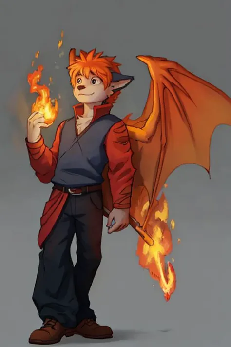 boy have fire wings