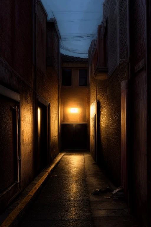 alley,parking,dark light,