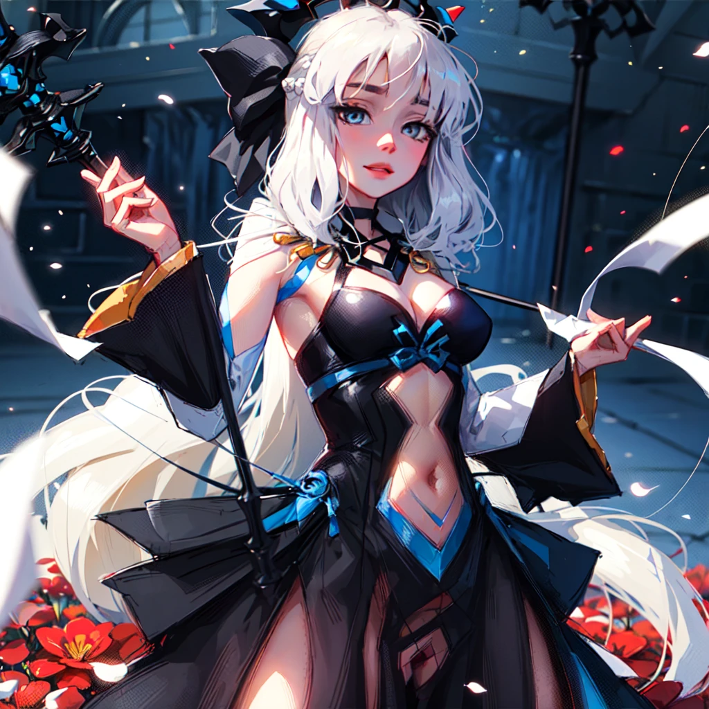 <lora:morganLeFayFate_v10:1> 1girl, morgan le fay (fate), breasts, solo, long hair, blue eyes, looking at viewer, dress, braid, black dress <lora:samdoesartsSamYang_offsetRightFilesize:1> sam yang