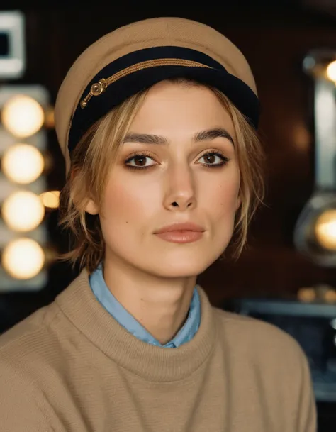 cinematic photo analog style portrait of an (((ohwx woman))) , wes anderson movie, still from stanley kubrick movie <lora:keira_lora_sdxl_v1-000008:1> . 35mm photograph, film, bokeh, professional, 4k, highly detailed
