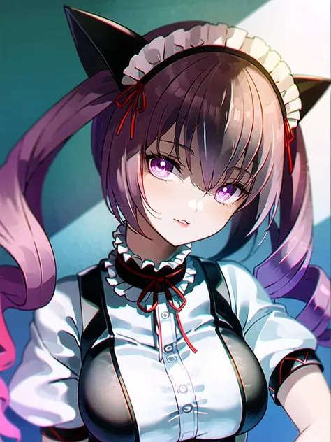 1girl, solo,(best quality),(masterpiece:1.1), looking_at_viewer, neck_ribbon, cute, clear facial skin,
