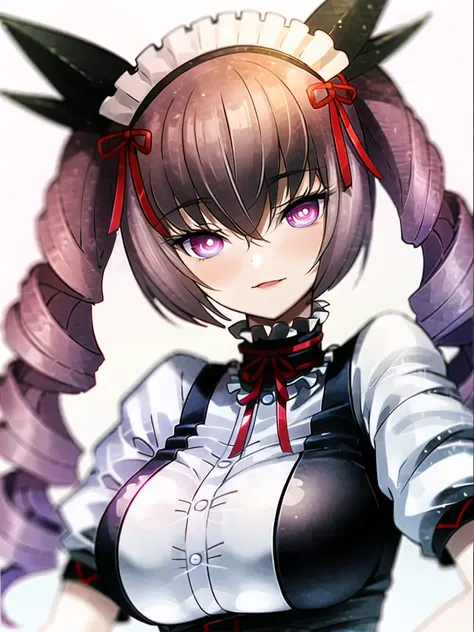 1girl, solo,(best quality),(masterpiece:1.1), looking_at_viewer, neck_ribbon, cute, clear facial skin,