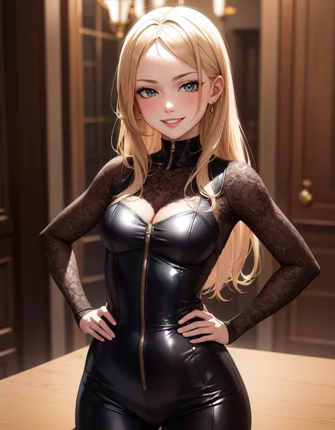 (masterpiece:1.2, best quality), detailed face, 1girl, solo, (cowboy shot), (looking at viewer),
shiny lips, (evil smile), hands on hips, haughty,