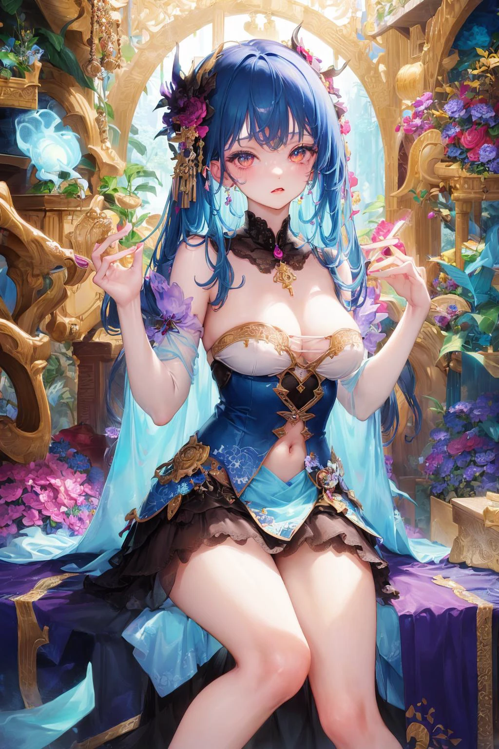 (masterpiece, top quality, best quality, official art, beautiful and aesthetic:1.2), (1girl), extreme detailed,(fractal art:1.3),colorful,highest detailed