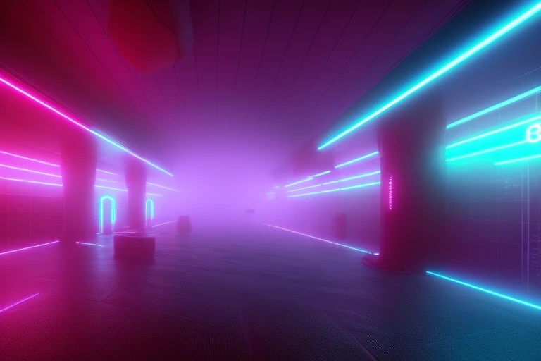 Neon foggy futuristic Dunedin New Zealand cinematic rim lighting octane render wvebg1