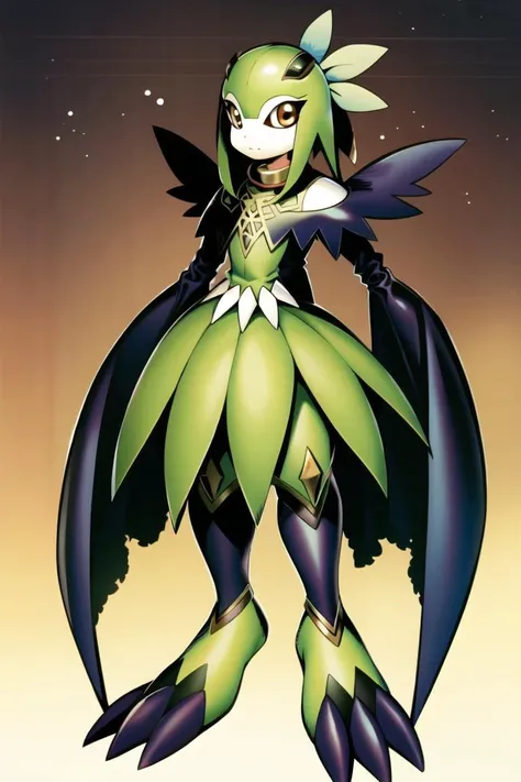 best quality, masterpiece, solo, <lora:digimon3-10:1>, digimon \(creature\), 1girl, monster girl, plant girl,