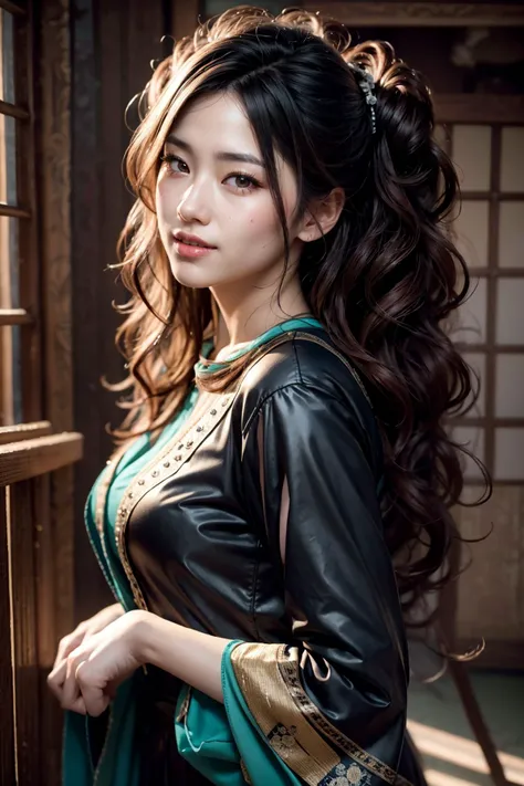 (realistic:1.3), finely detailed, quality, rembrandt lighting, (masterpiece:1.2), (photorealistic:1.2), (best quality), (detailed skin:1.3), (intricate details), dramatic, ray tracing, 1girl, japanese girl, 21 years old, detailed skin texture, (blush:0.5), (goosebumps:0.5), subsurface scattering, smiling, medium breasts, (big hair:1.1), shirt, cowboy shot, (bright sunny day), <lora:big_hair-1.0:0.8>