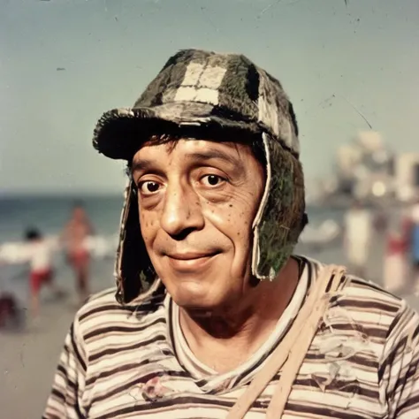 portrait photo of (ChavesdoOito) in a beach <lora:ChavesdoOitoSDXL:0.8>