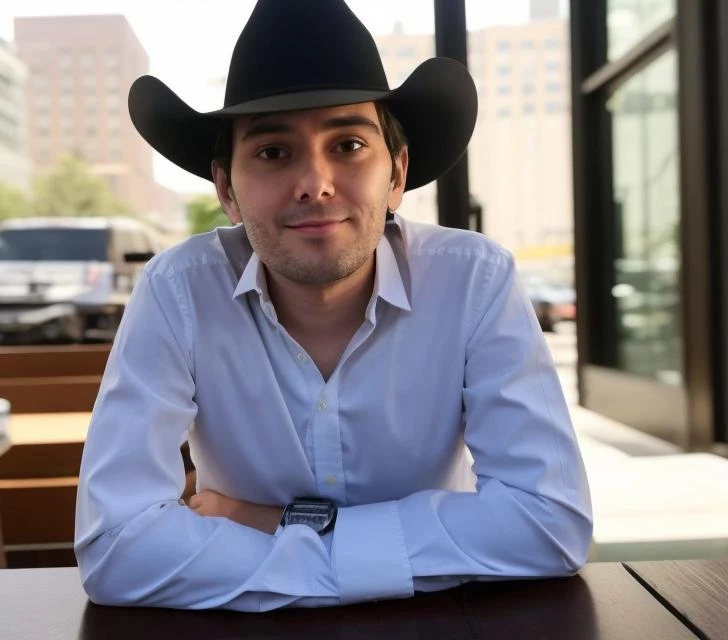 pharmabro persn Wearing a cowboy hat to a fancy restaurant