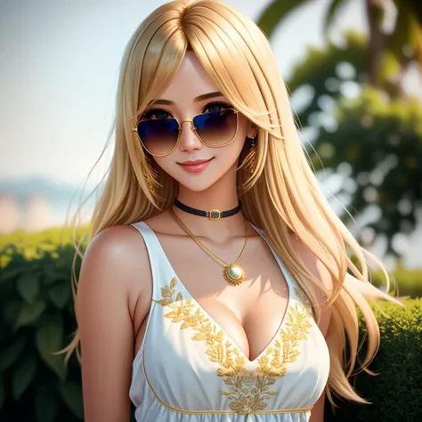 Masterpiece, absurdres,award winning photo, extremely detailed, amazing, fine detail, extremely detailed eyes and face, by lee jeffries nikon d850 film stock photograph 4 kodak portra 400 camera f1.6 lens rich colors hyper realistic lifelike texture dramatic lighting unrealengine trending on artstation cinestill 800 tungsten, beautiful long blonde woman, golden brown eyes , slim, tiny waist, smiling, excited,
<lora:Nadia:0.5>, Nadia with sunglasses, wearing a short white summer dress,red flower pattern,golden embroidery,<lora:Summer_Dress:1>