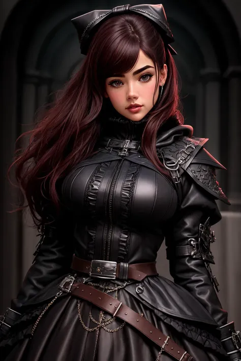 Masterpiece, absurdres,8k, extremely detailed, amazing, fine detail,correct anatomy,
([hoodie|GothGal|DRK_Glam,armor]::0.55),closeup,carmenIbanez
dark armor,a carmenIbanezwearing a GothGal_hoodie,leather belt, ribbon, frilled skirt,
 <lora:DarkHoodies:0.75> <lora:CarmenIbanez-Fc-V1:1>