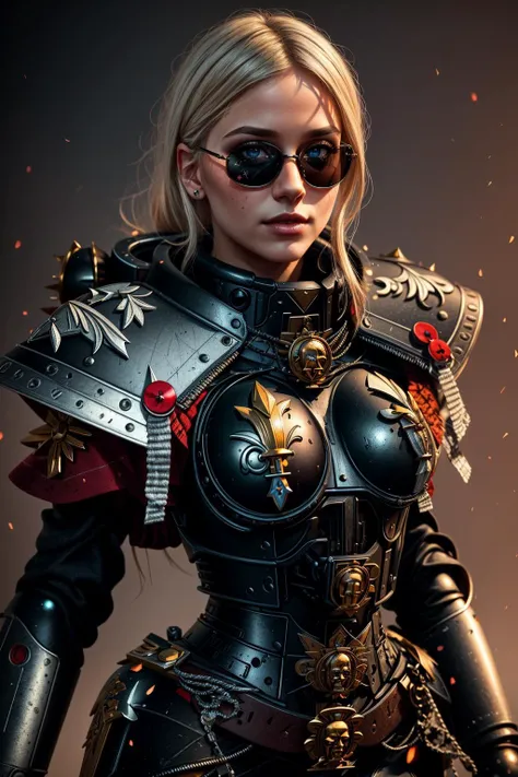 ((Masterpiece, best quality,edgQuality)),solo,1girl,
edgAdepta, looking at viewer, blonde hair, upper body, lips, realistic ,wearing edgAdepta,power armor,shoulder armor,skull emblem
<lora:edgWar40KAdeptaSororitas:1>
Nadia,sunglasses,choker
<lora:Ultimate_Nadia:0.25>