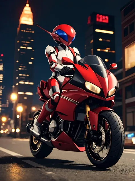 (best quality, masterpiece:1.2),ultra detailed,(photo realistic:1.4),solo,cute girl,hard_suit,<lora:BubblegumHardSuit_v1:0.6>,night city,