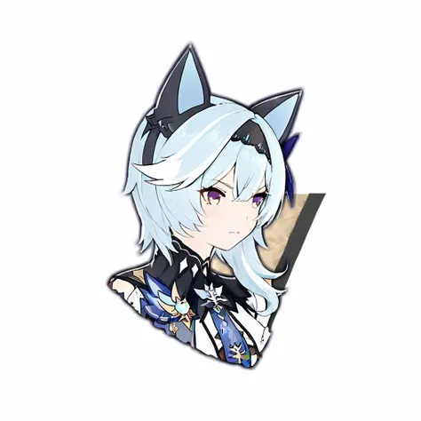 ffxiv battle talk portrait,simple background, white background, portrait,
eula \(genshin impact\),
cat ear headphones, <lora:kohaku_delta_style_npc对è¯å¾å:1>,
